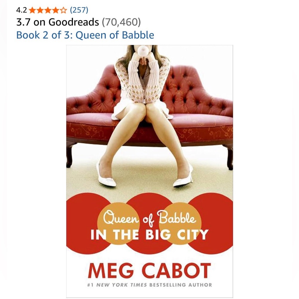 BOOK - Queen of Babble in the Big City by Meg Cabot (book #2)